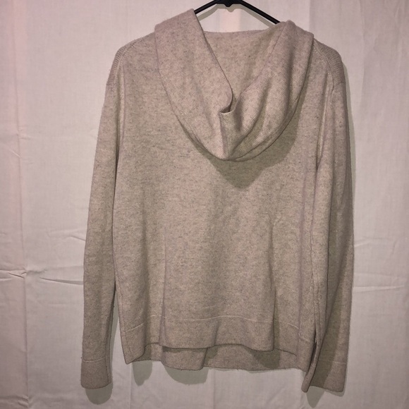 [VINCE] Wool and Cashmere Cross Front Hoodie Sweater - Picture 12 of 12